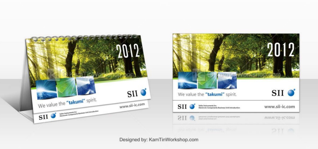 Seiko Calender 2012 - 月曆設計